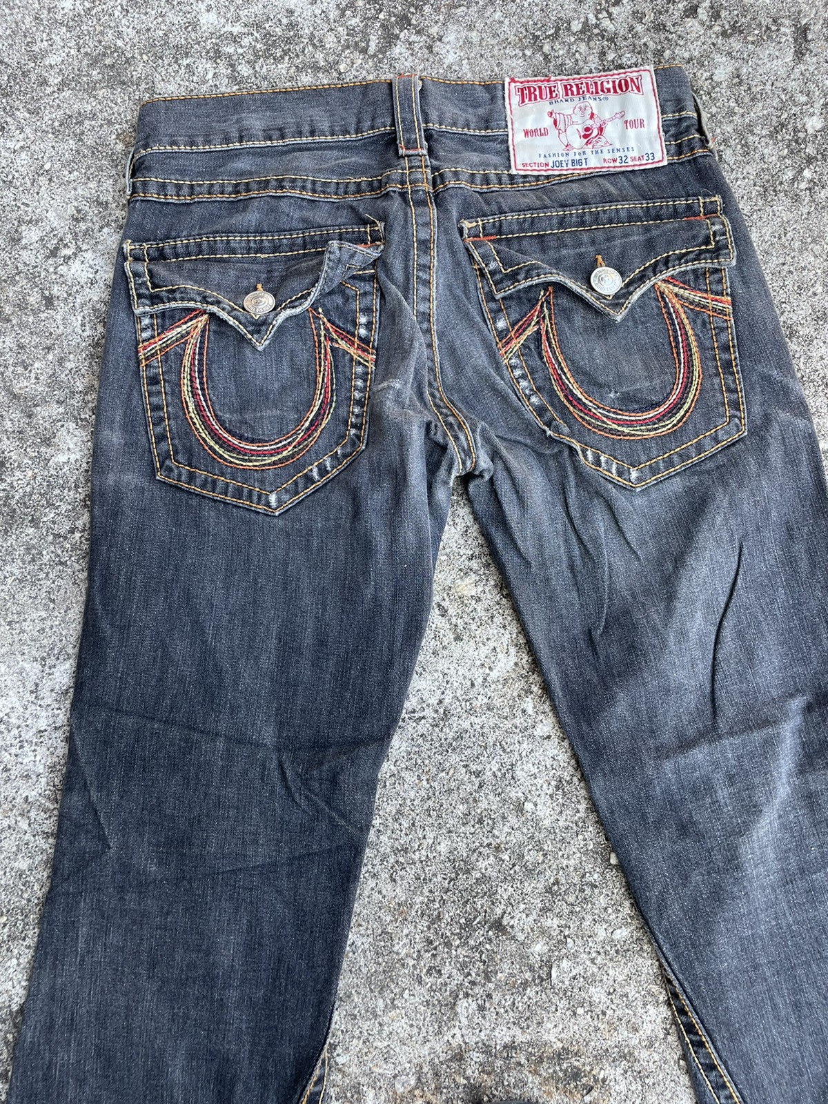 True Religion - Vintage Flare Jeans True Religion Distressed Boot Cut - 12