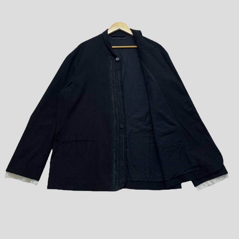 Haider Ackermann Black Cotton Metal-Embellished Jacket - 3