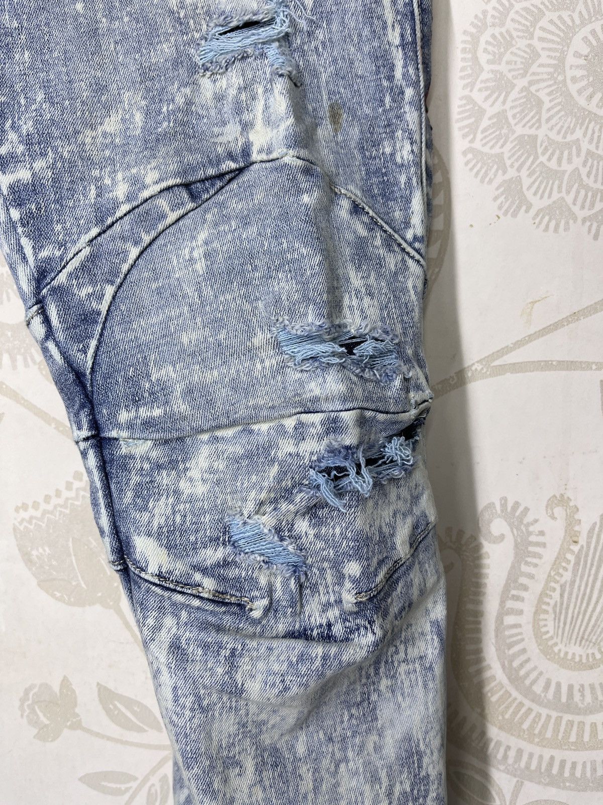 Avant Garde - Acid Wash Distressed SMOKE RISE Denim Jeans Japan - 13