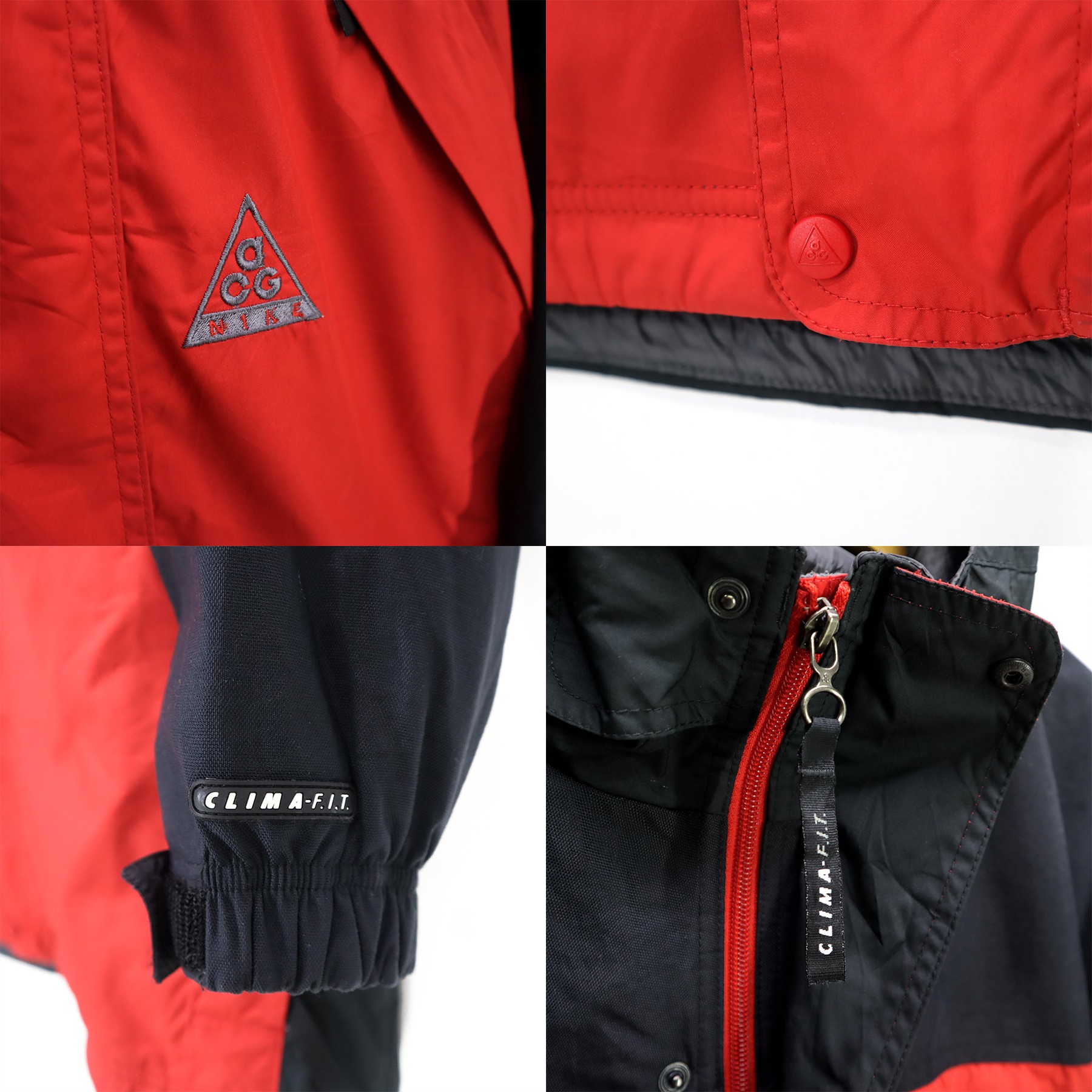 Vintage 90s NIKE ACG Clima FIT Outdoor Winter Coat Parka Color Block Jacket Size Medium - 8