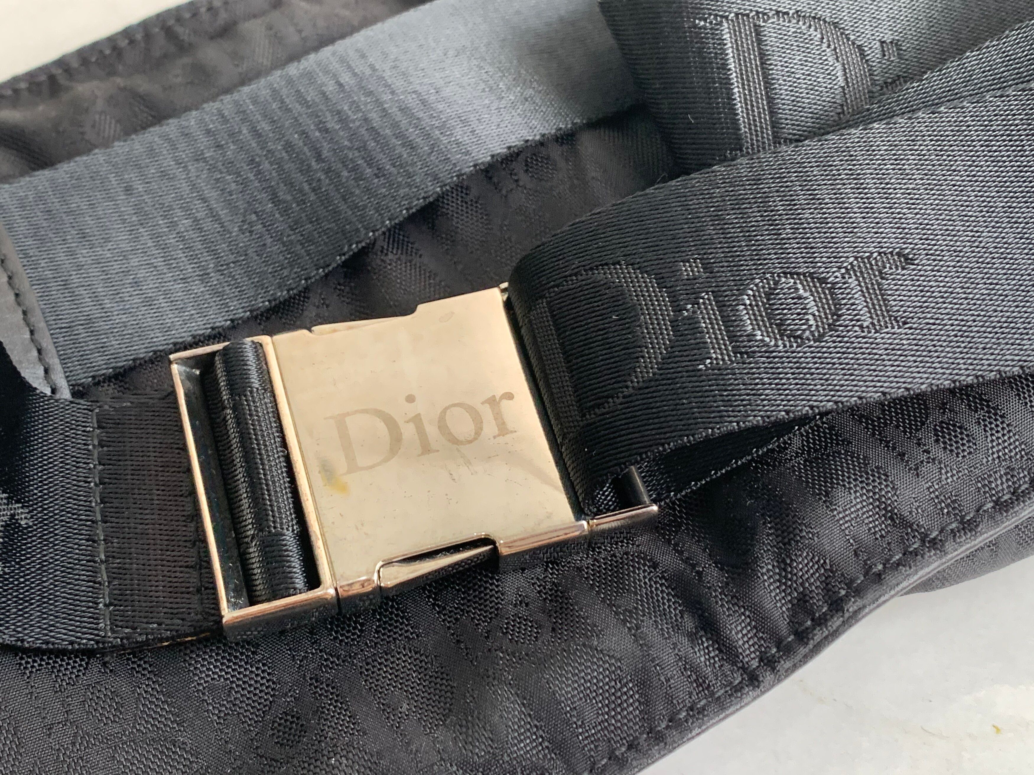 Christian Dior Logo Trotter Sling bag Waist bag Black - 13