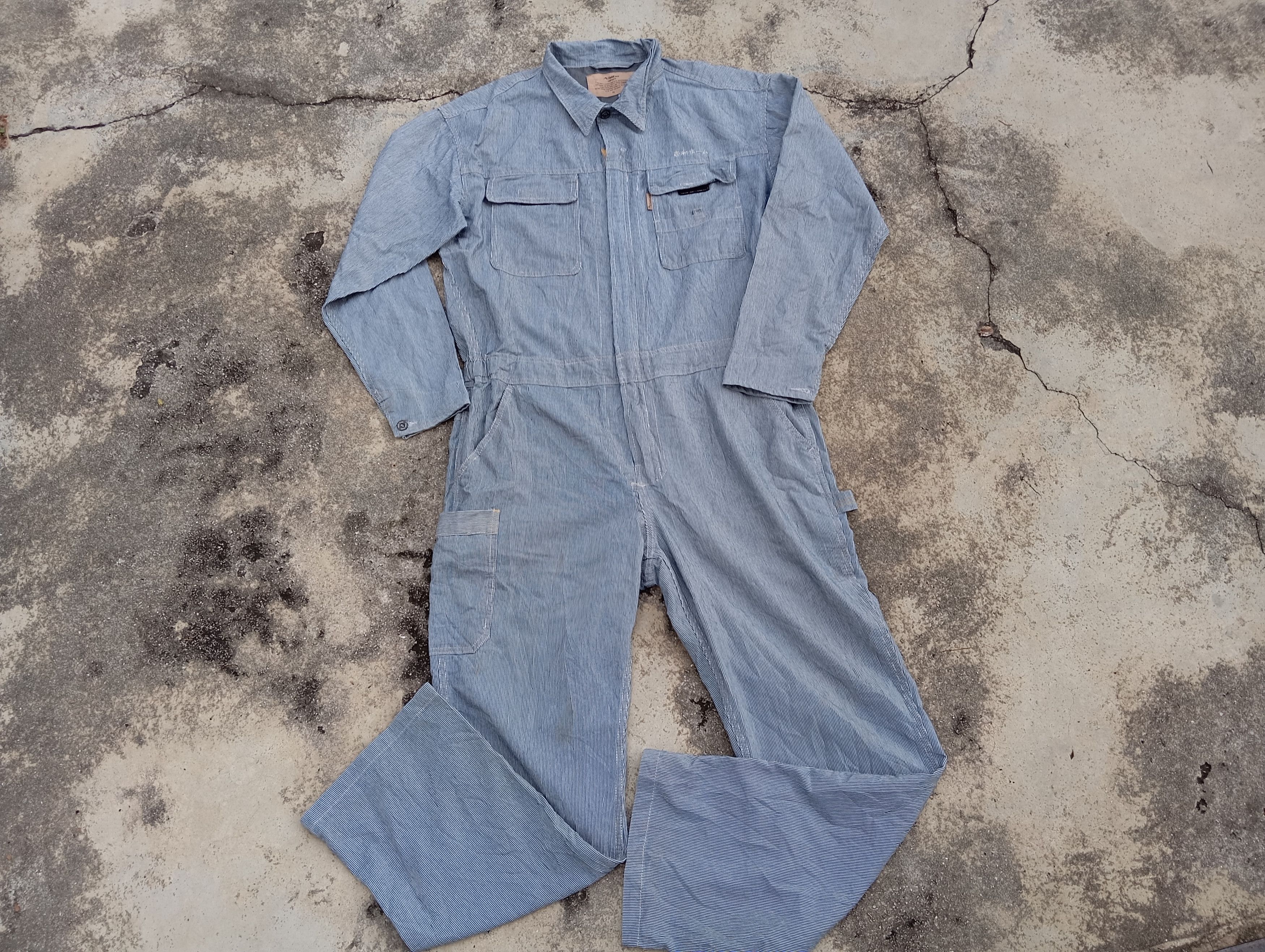 Japanese Brand - Fieldcore 🧑‍🔧🛠️ Classic Hickory Workwear Jumpsuit - 2