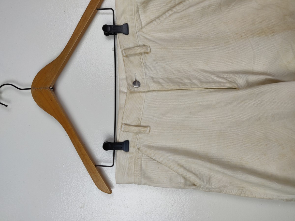 White Cargo Worker Pant Trouser - 3