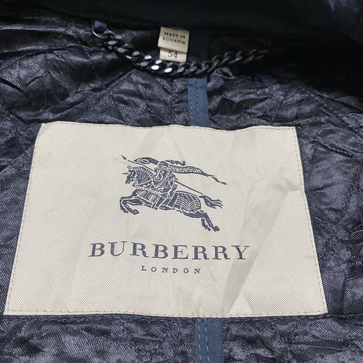 Burberry London Quilted Navy Trench Coat Belted - 20