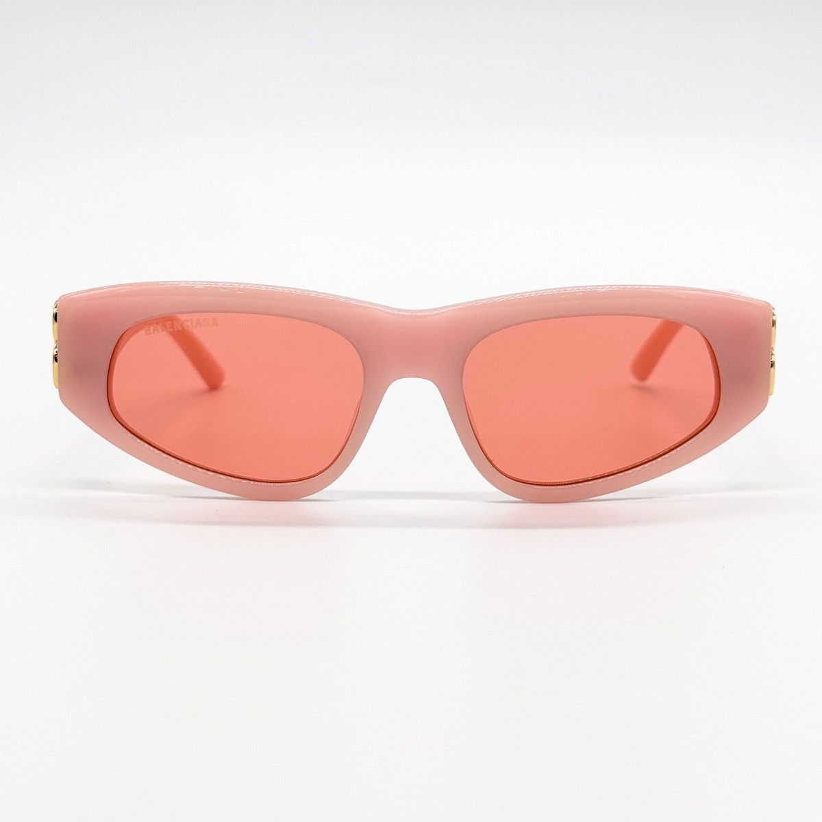 NEW BALENCIAGA BB0095S 003 OVAL PINK RED WOMEN SUNGLASSES - 4