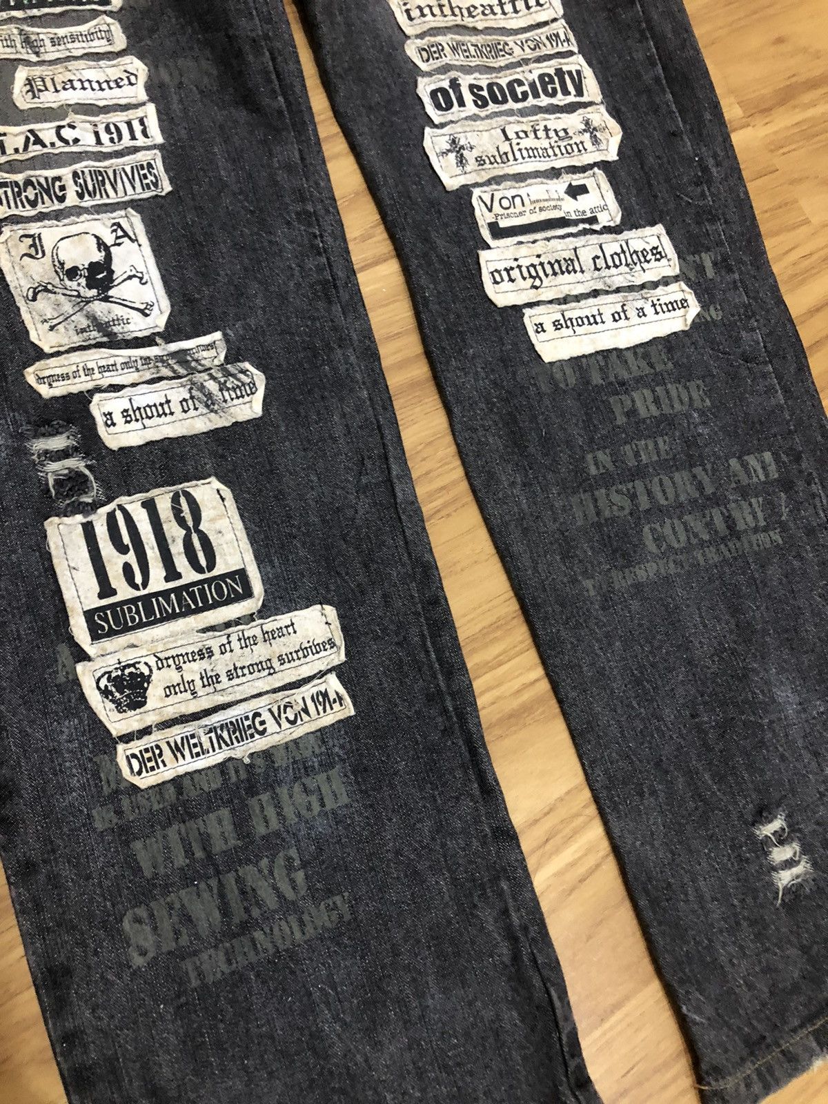 Seditionaries - 1990 - In The Attic Japanese Distressed Patches Denim Pant - 11