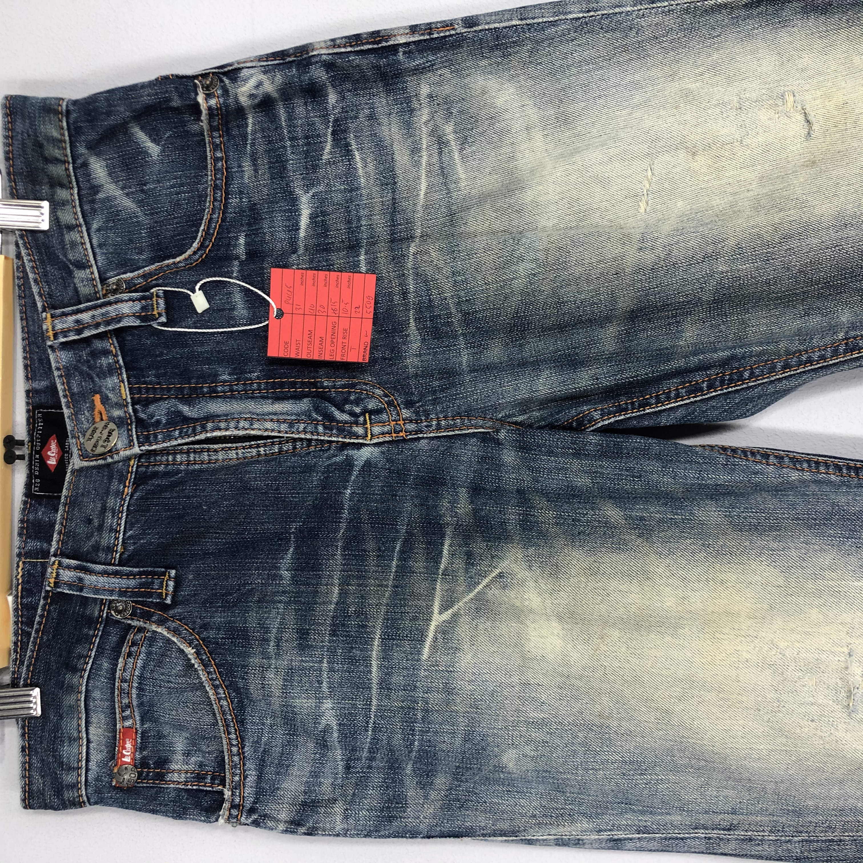 Vintage - Distressed Lee Cooper Stone Washed Denim Ripped Jean - 3