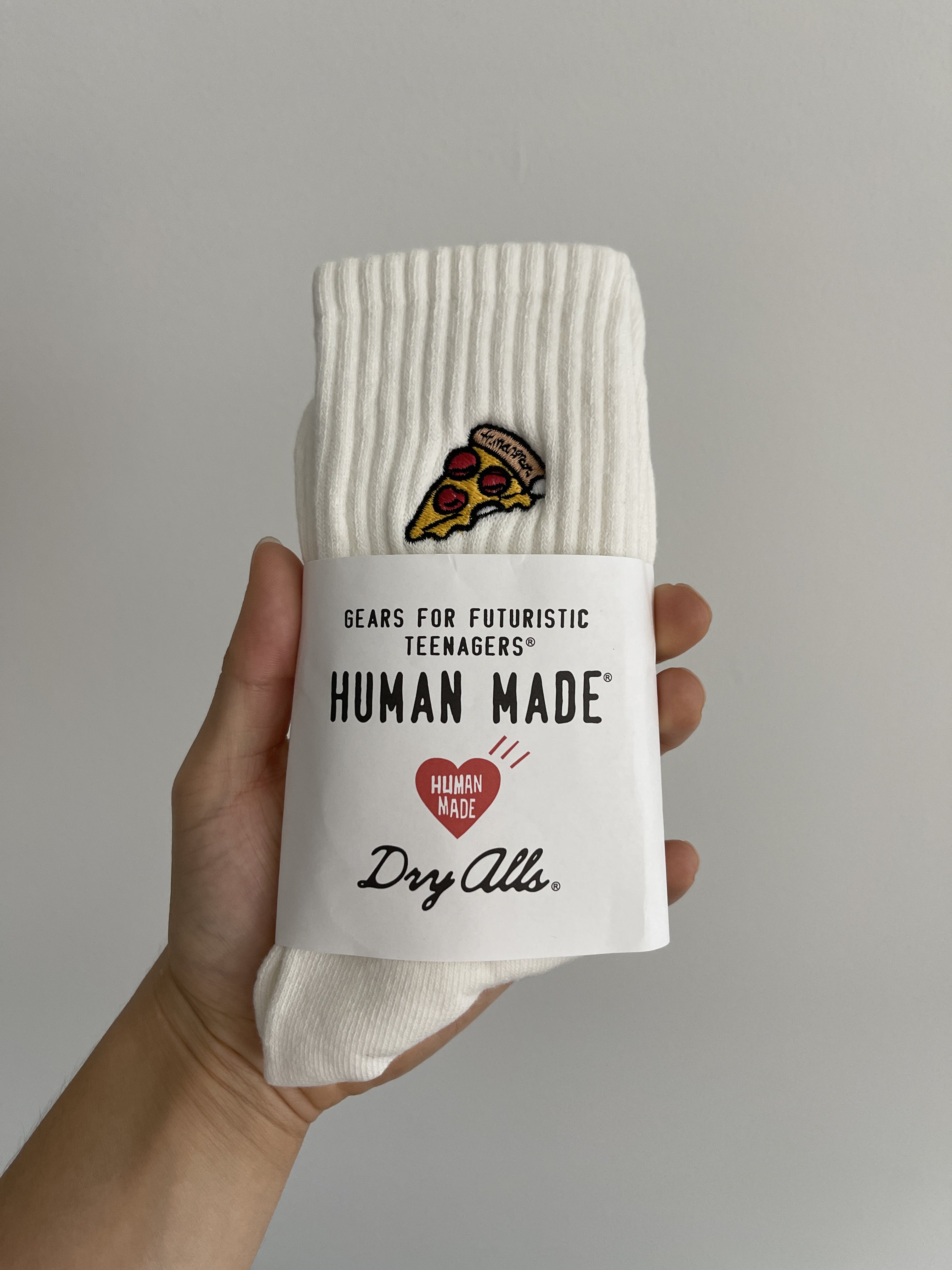 2010s Human Made Melting Pizza Slice Socks White - 4
