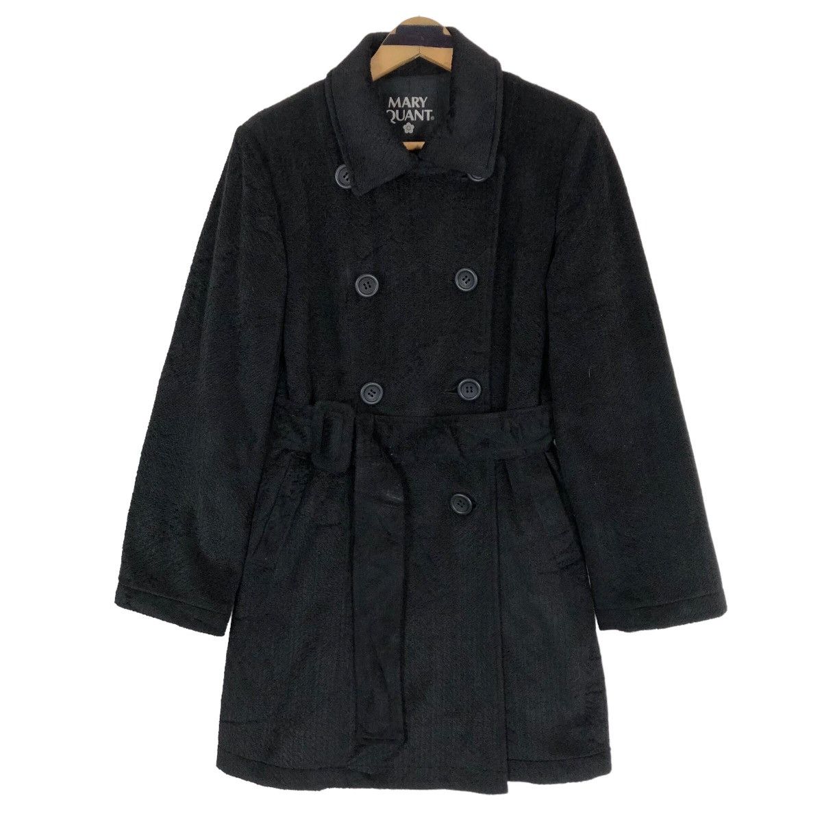 Vintage 90s Mary Quant Wool Trench Coat - 4