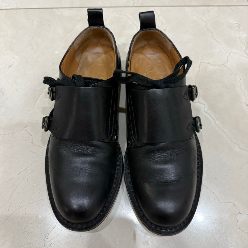$1195 Value Black Valentino Garavani Double Monk Strap Shoe - 1