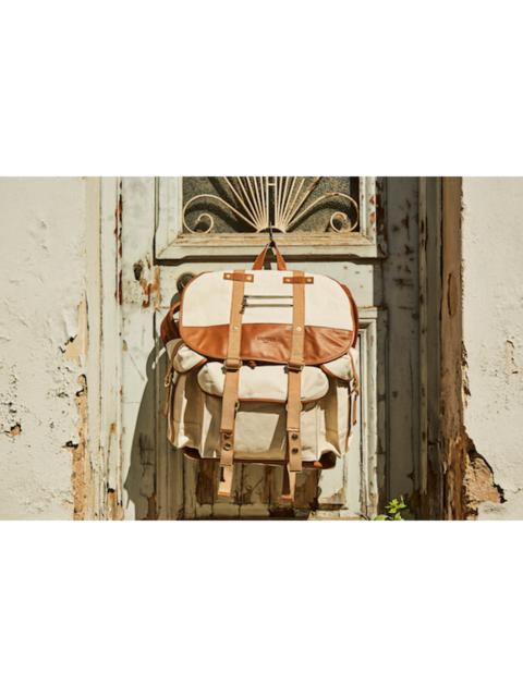 Balmain Canvas and Leather Backpack