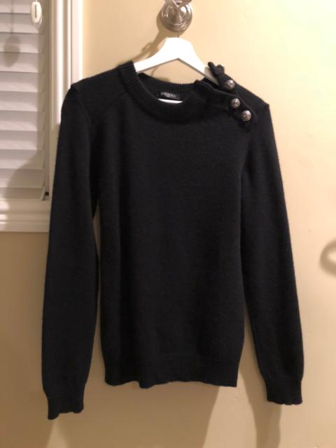 Balmain Black Cashmere Sweater
