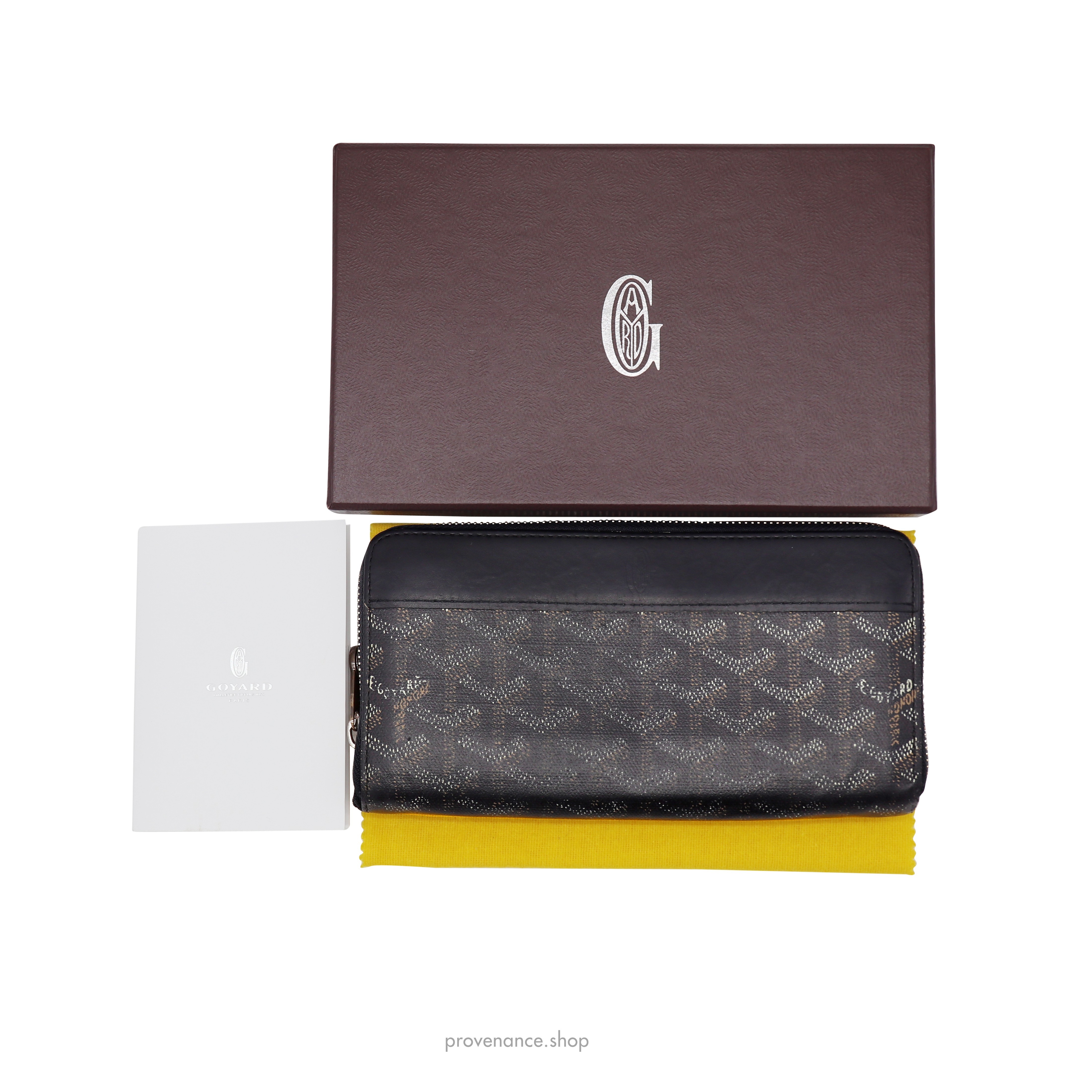 Goyard Matignon Zipped Wallet - Black Goyardine - 1