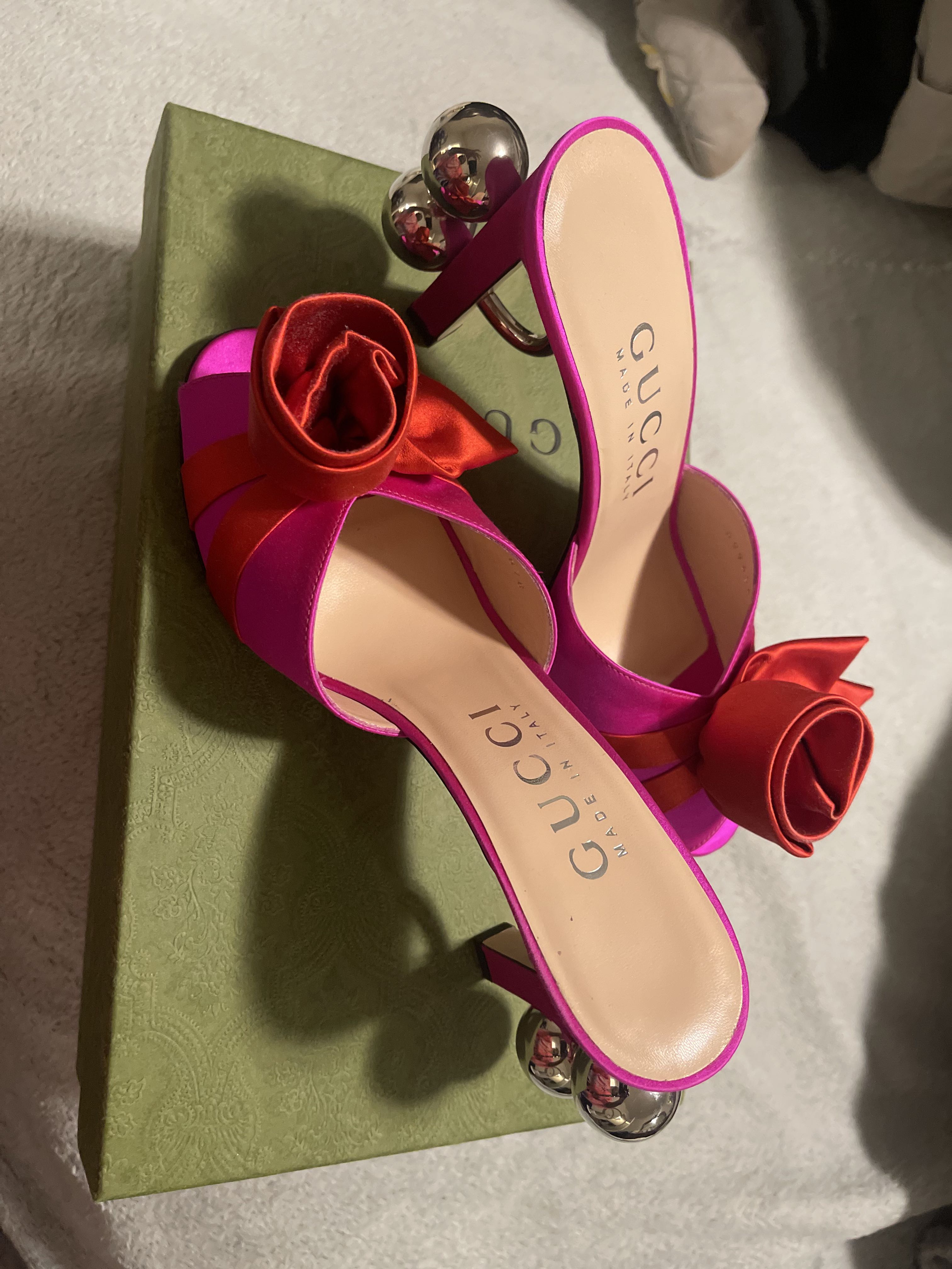 Gucci Rose Heeled Sandals - 2