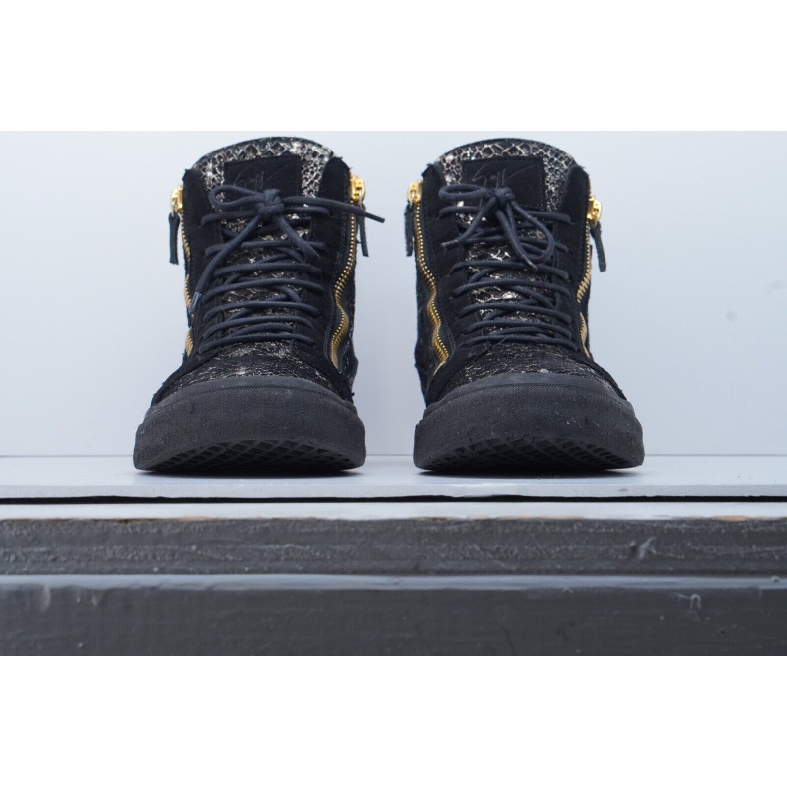 Giuseppe Zanotti Sneaker Boot Black Gold Snakeskin Double Zi - 3