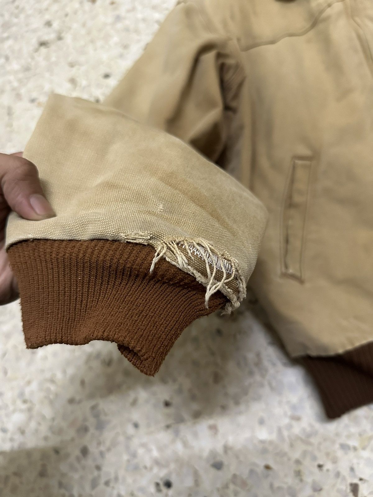 Vintage Carhartt Chore Jacket Distressed Work Wear Fashion - 5
