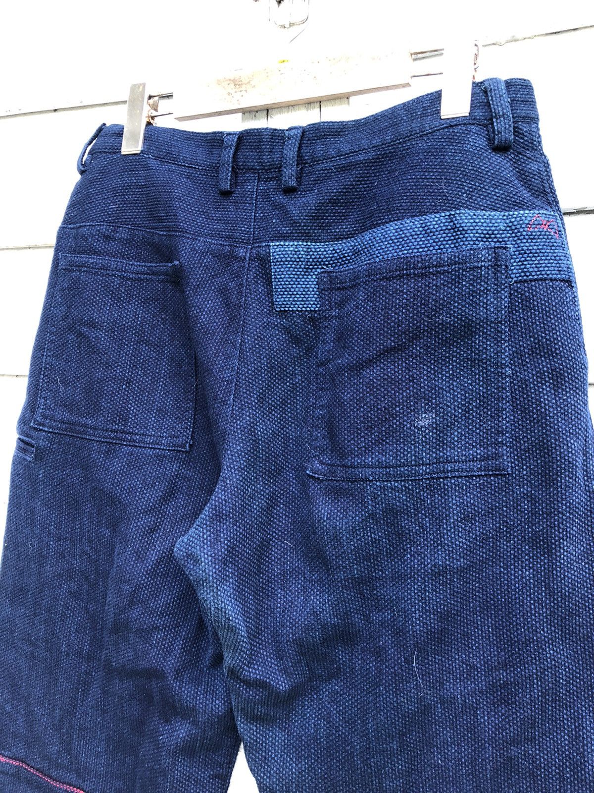 Blue Blue Pure Indigo Dyed Linen Work Pant - 5