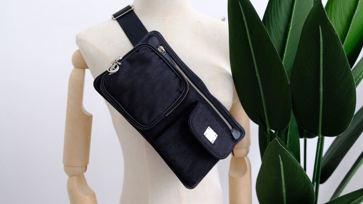Christian Dior Logo Trotter Sling bag Waist bag Black - 1