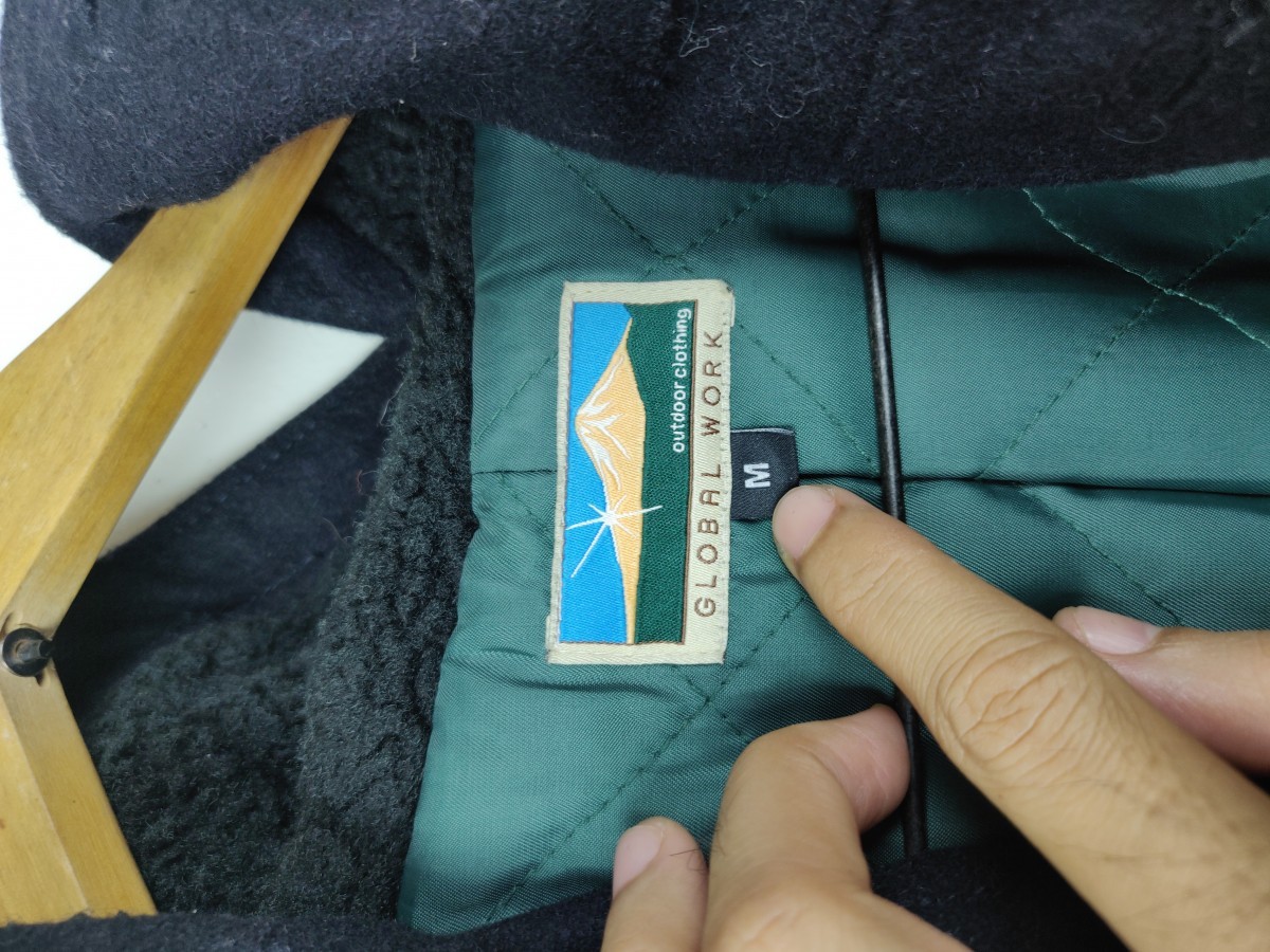 Global Work - Japan Outdoor Wool Coat Jacket Parka - 7