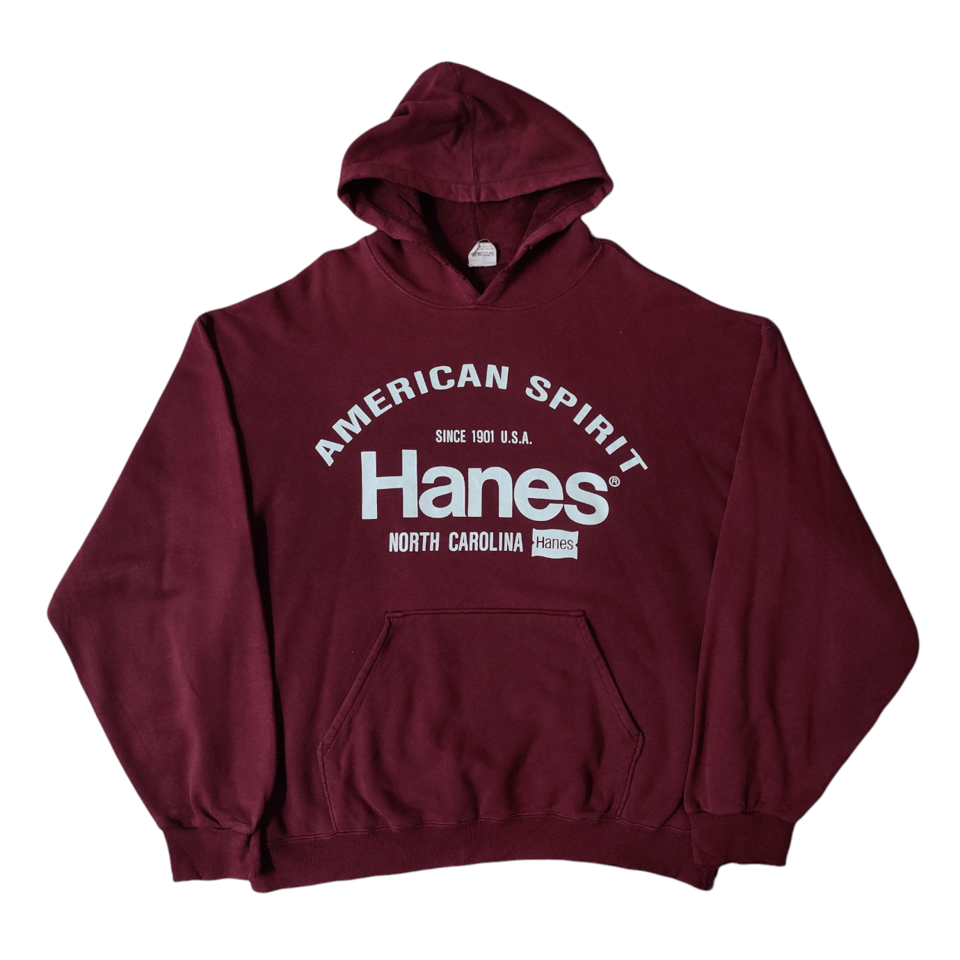 Vintage Hanes Hoodie Big Spellout Jumper - 1