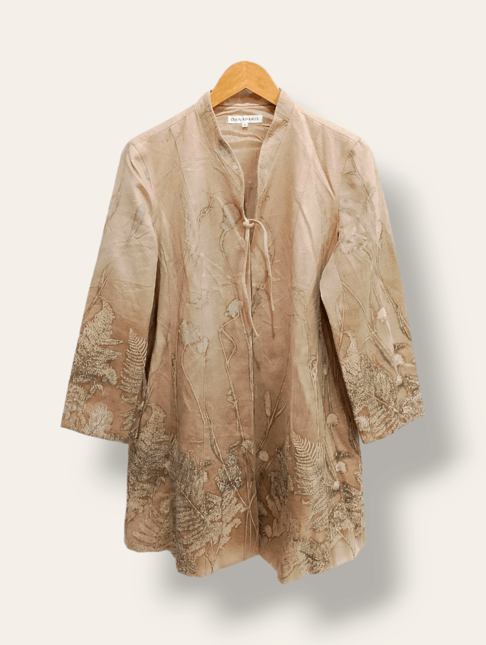 Vintage DANA PARIS Floral Jacquard Style Dress Coat Jacket - 1