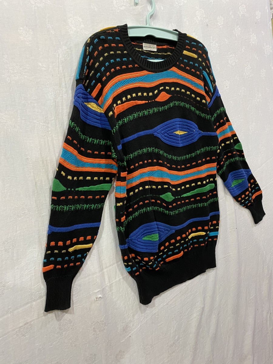 Japanese Brand - Enricodomani Colourful Knitted Pattern Sweater Pullover - 2