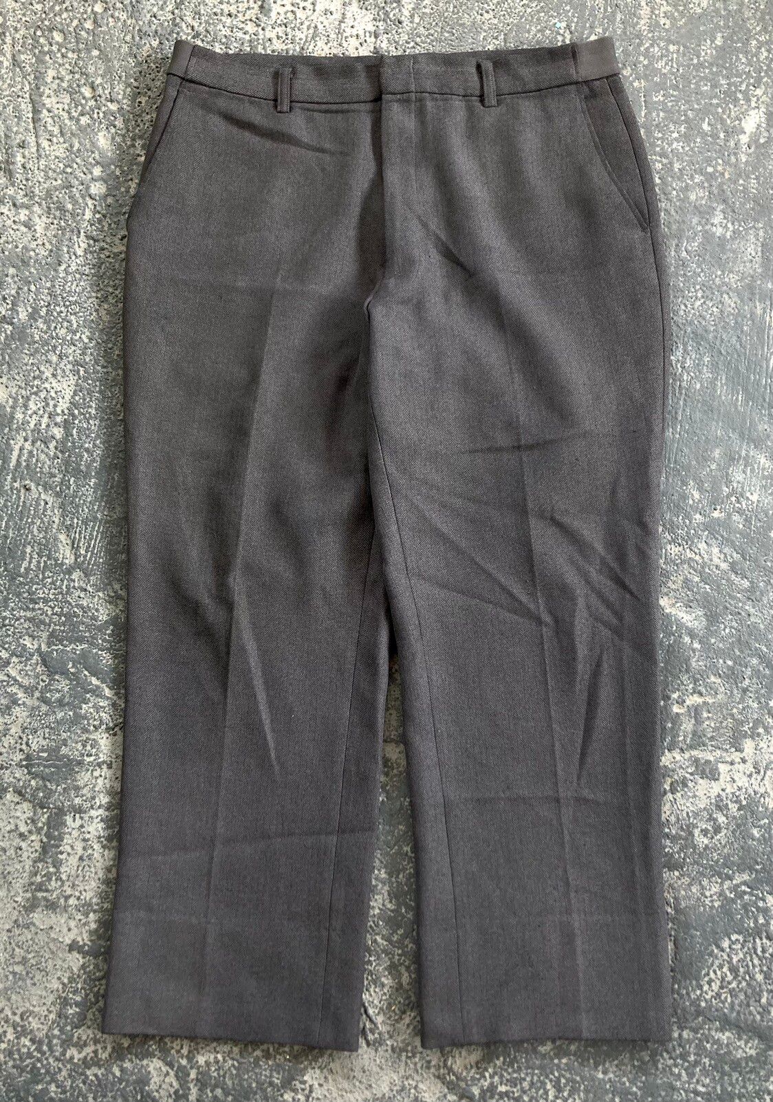 Vintage Japanese Dark Gray Baggy Slacks - 1