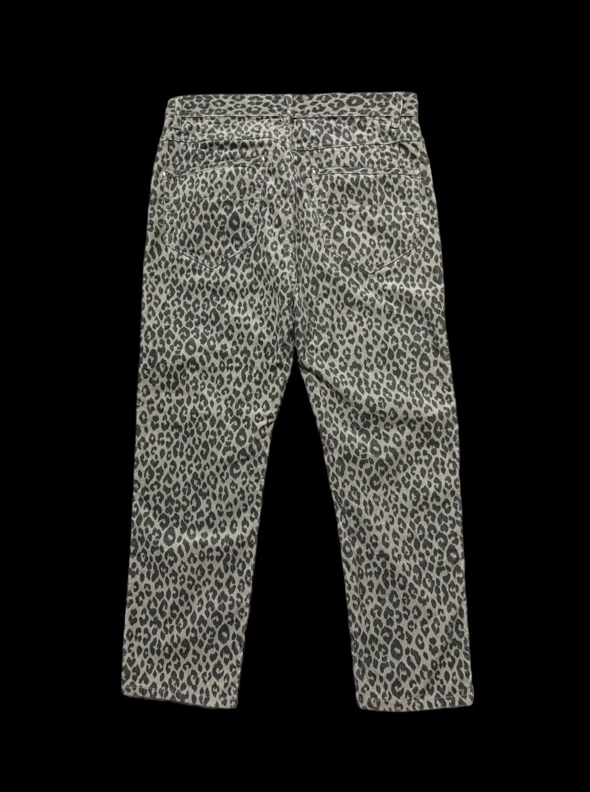 PPFM Leopard Gray Corduroy Velour Slim Pants Seditionaries - 2