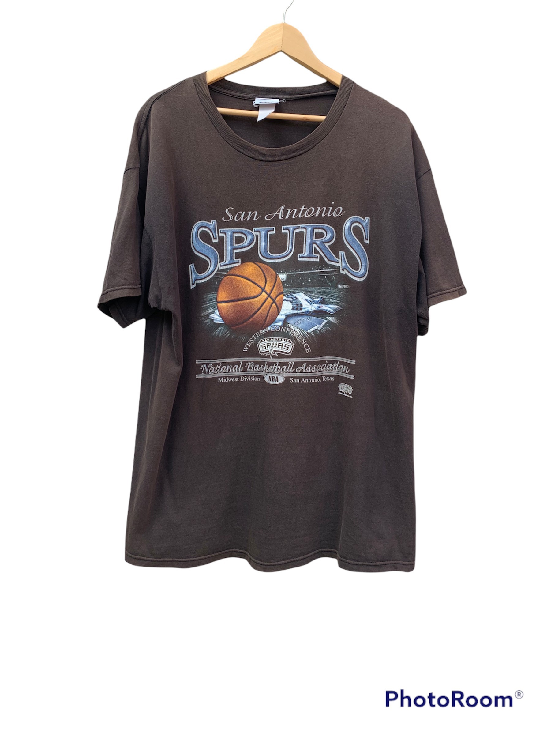 Csa - Vintage 1990 CSA San Antonio Spurs Western Conference NBA Basketball T-Shirt - 4