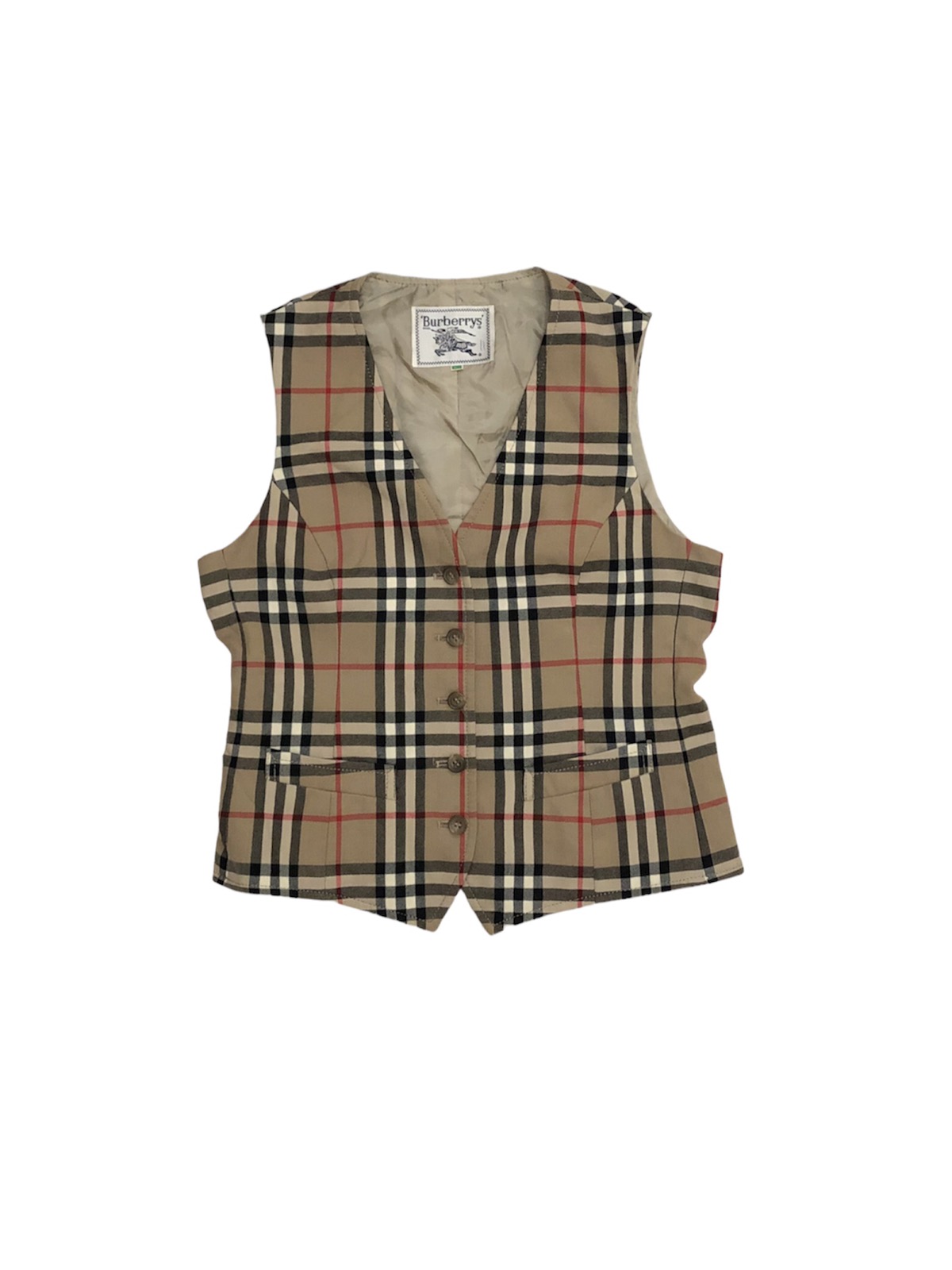 Vintage burberry checked vests - 1