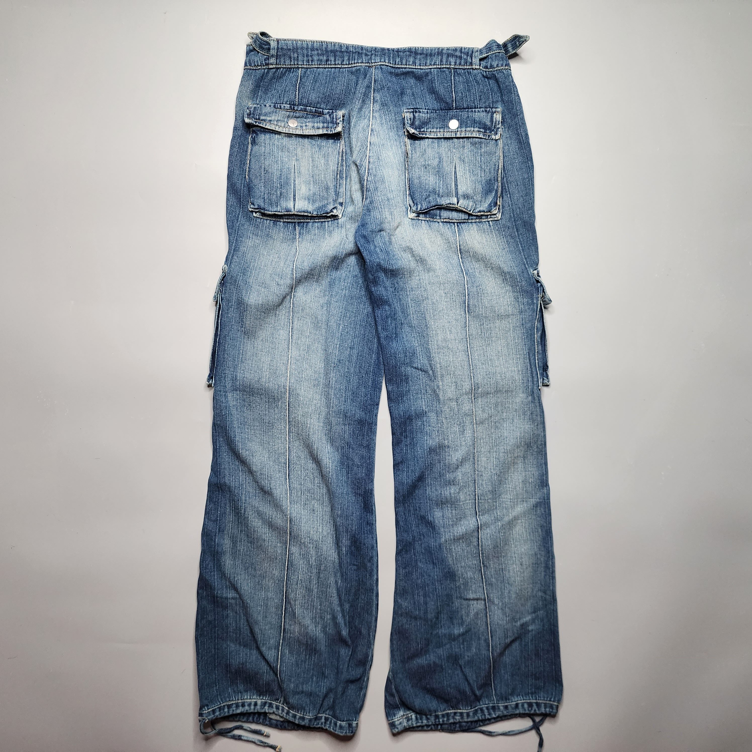 Vintage - Y2K Baggy 3D Pocket Cargo Jeans - 2