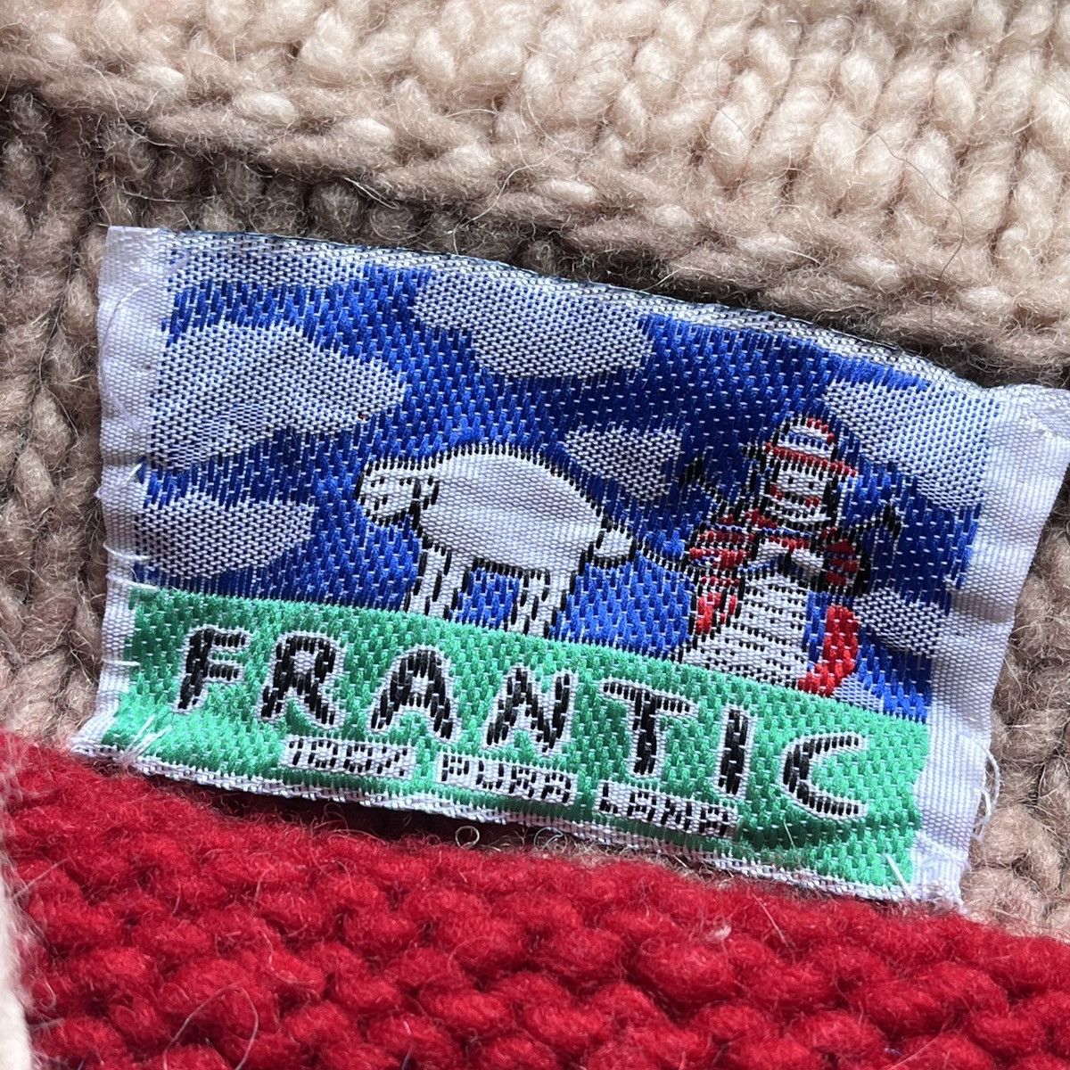 Vintage - Handmade Navajo Frantic Sweater Wool Made In Equador - 6