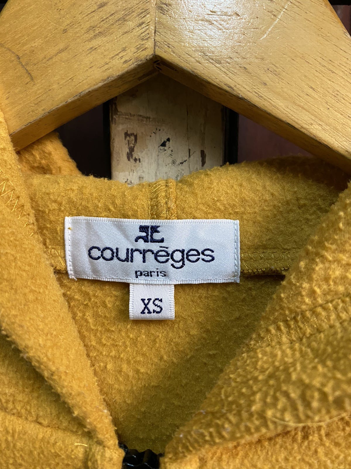Vintage Courreges Paris Fleece Hoodie Zipper Jacket - 9
