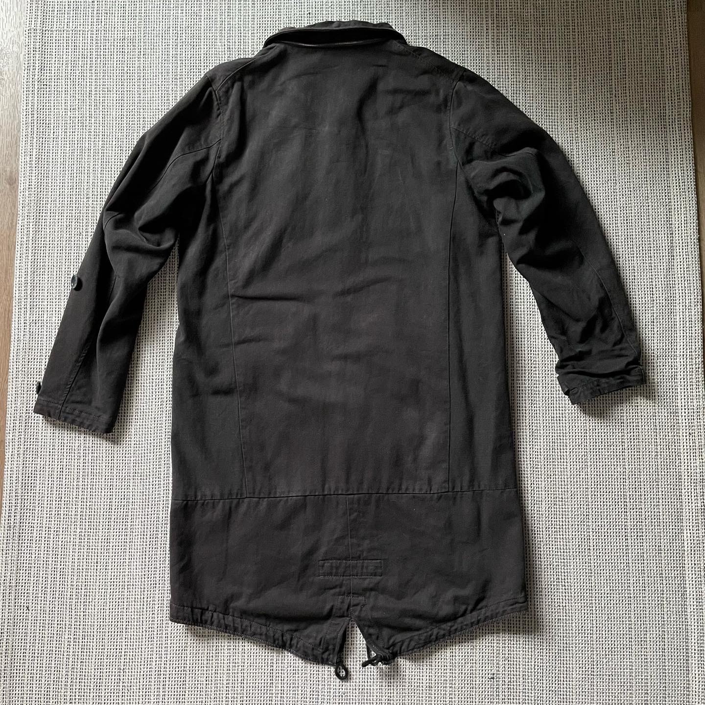 AW11 wanderer coat chino cloth charcoal grey cotton tencel - 6