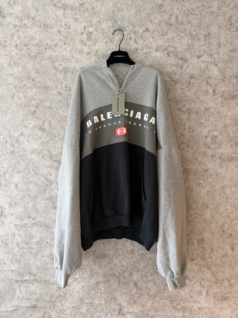 Balenciaga SS25 George Street Colorblock Hooded Sweater - 1