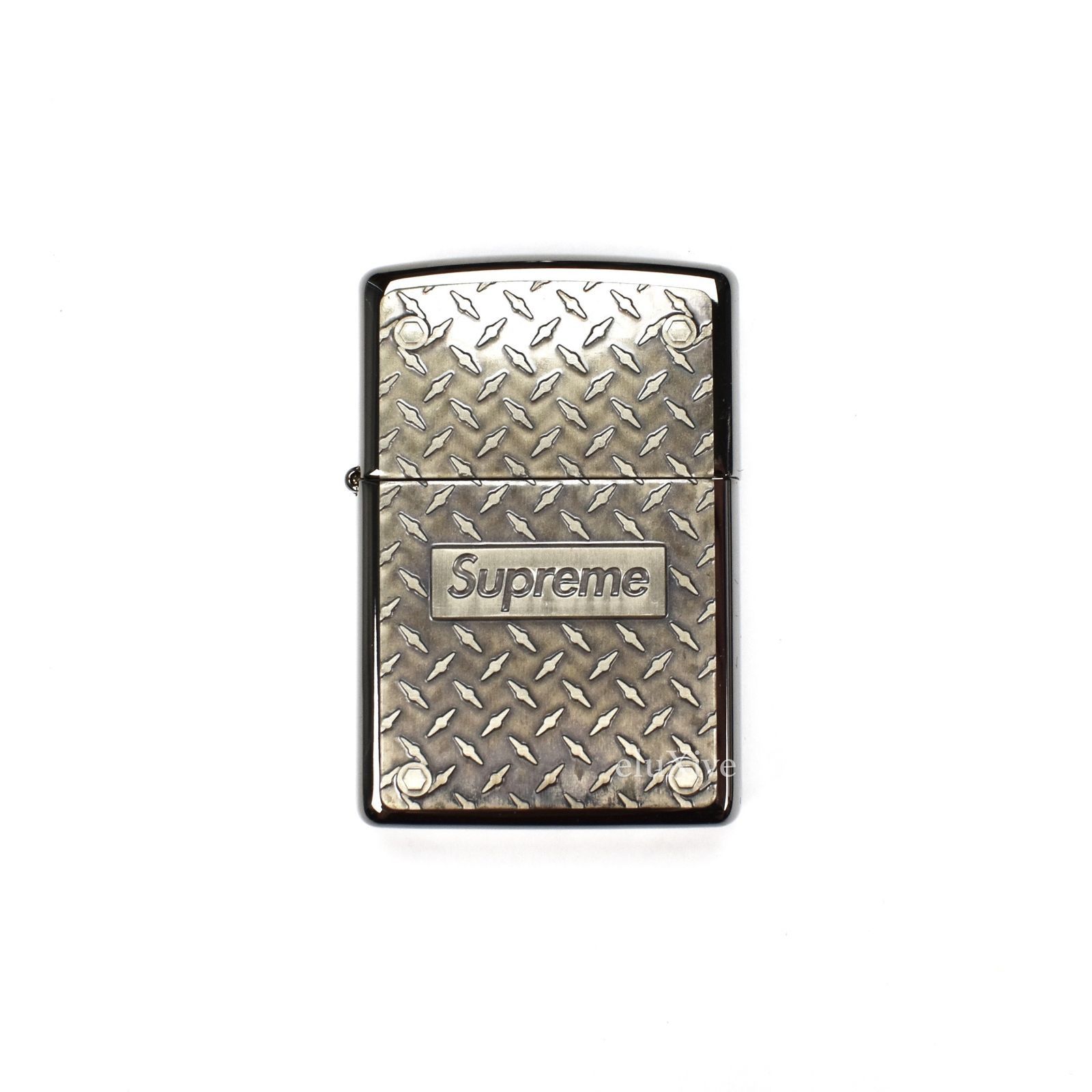 Supreme Box Logo Diamond Plate Lighter DS - 2