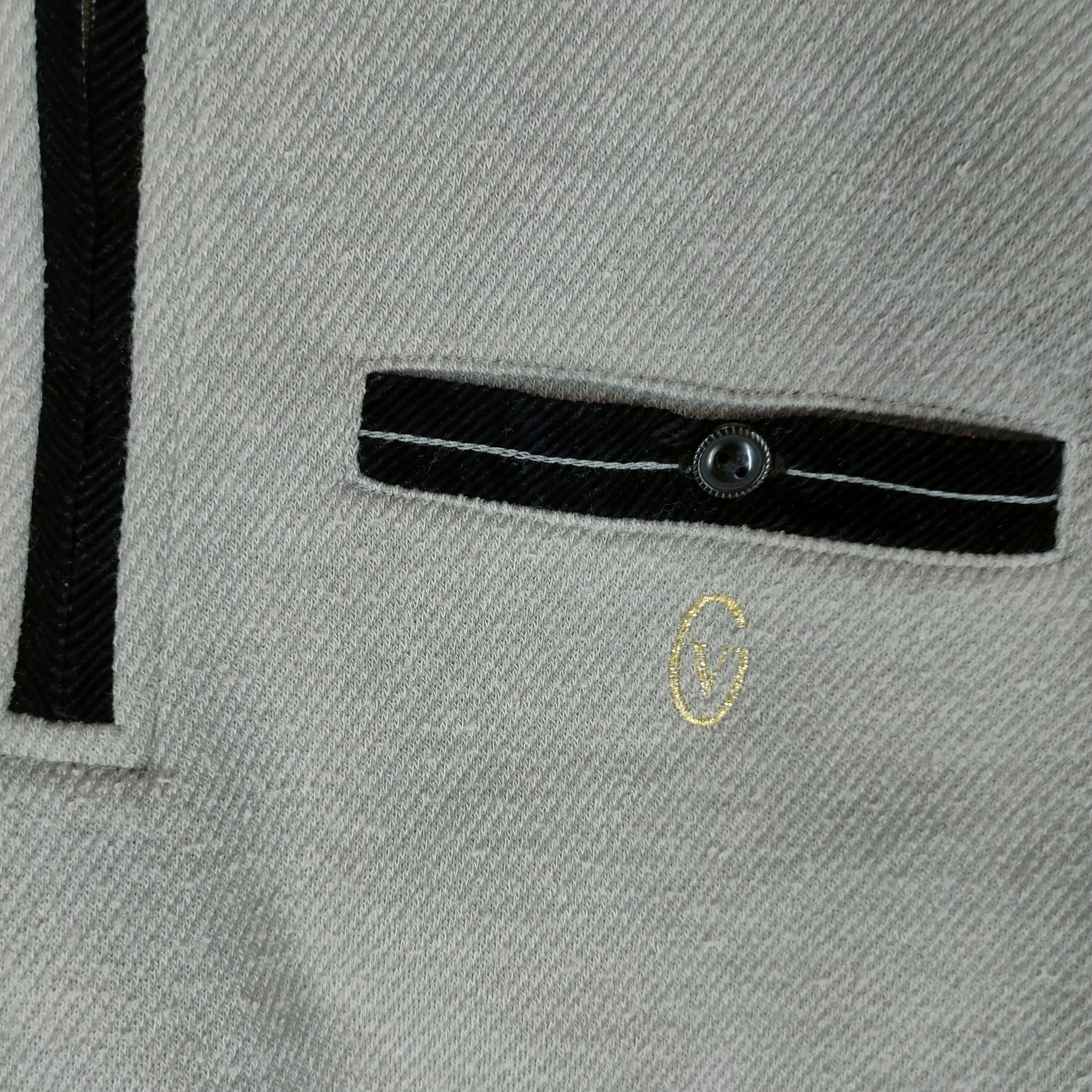 Gianni - GIANNI VALENTINO Embroidery Logo Pocket Fleece Sweatshirt - 3