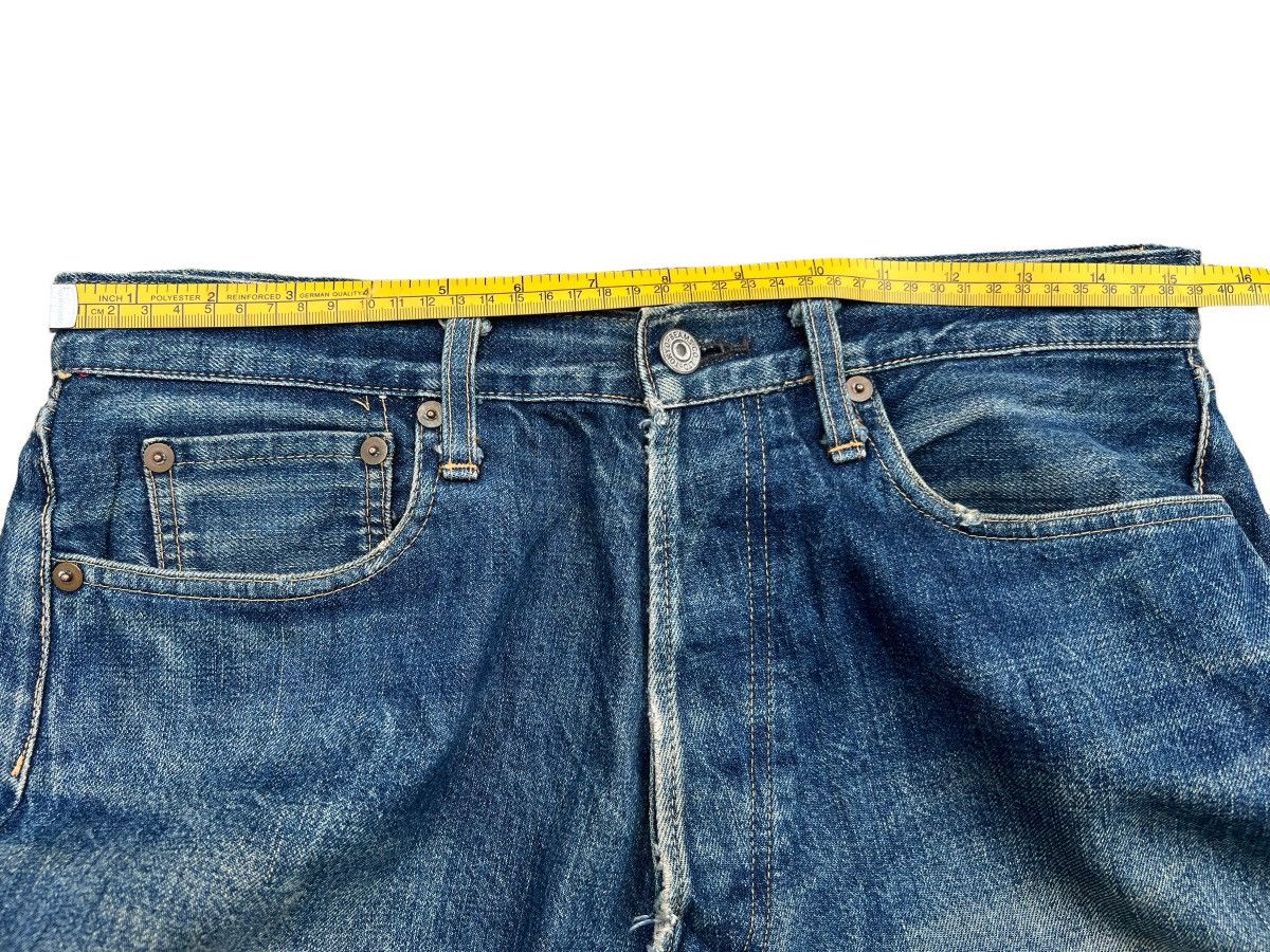 Vtg Beams Plus Japan Selvedge Distressed Mudwash Denim Jeans - 15