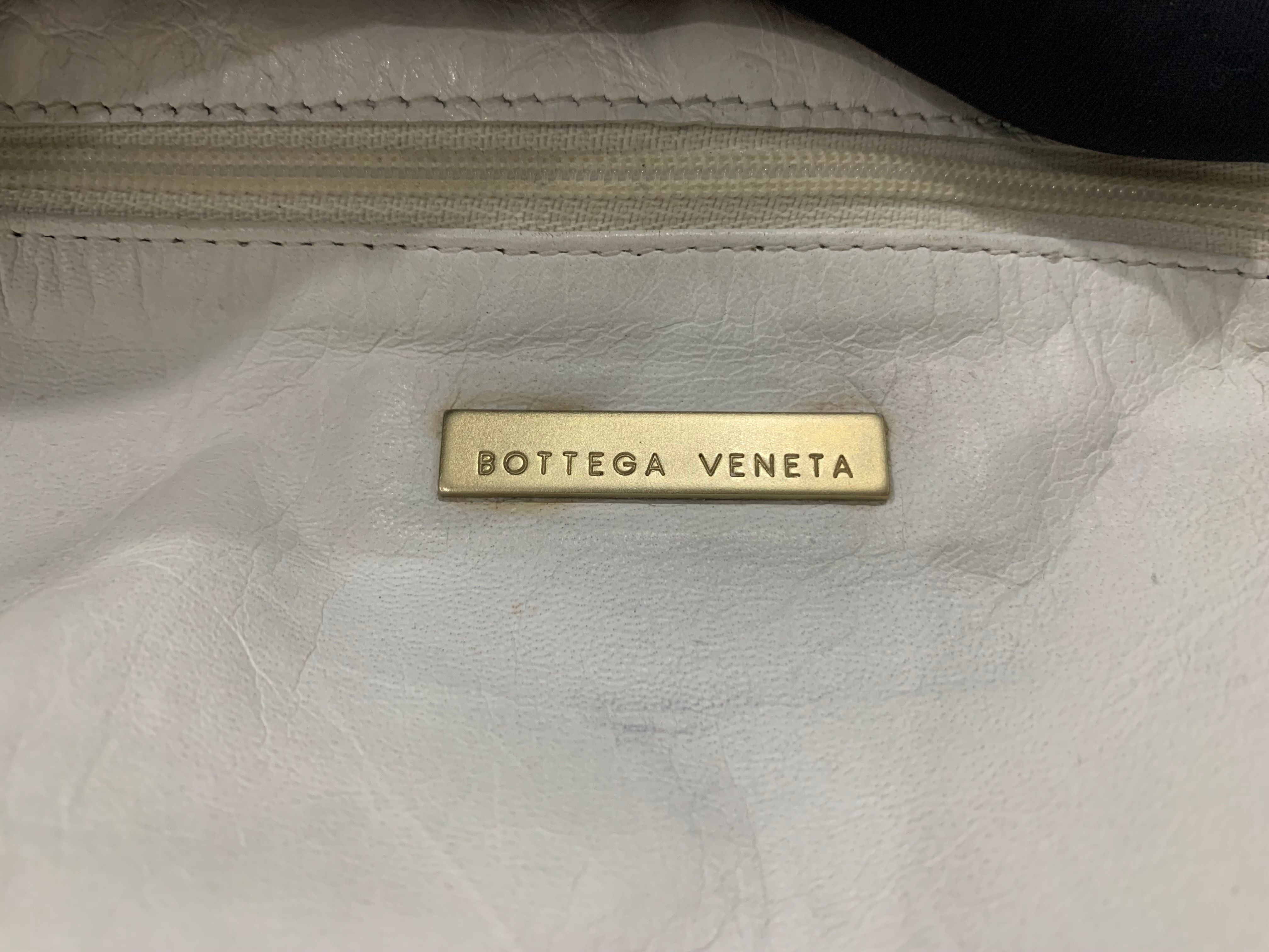 Authentic vintage bottega veneta white leather shoulder bag - 18