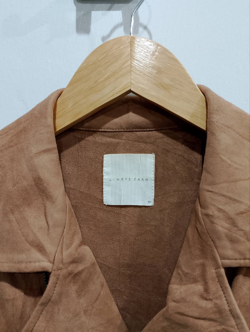 Archival Clothing - LOWRY'S FARM Tan Brown Suede Biker Jacket - 7