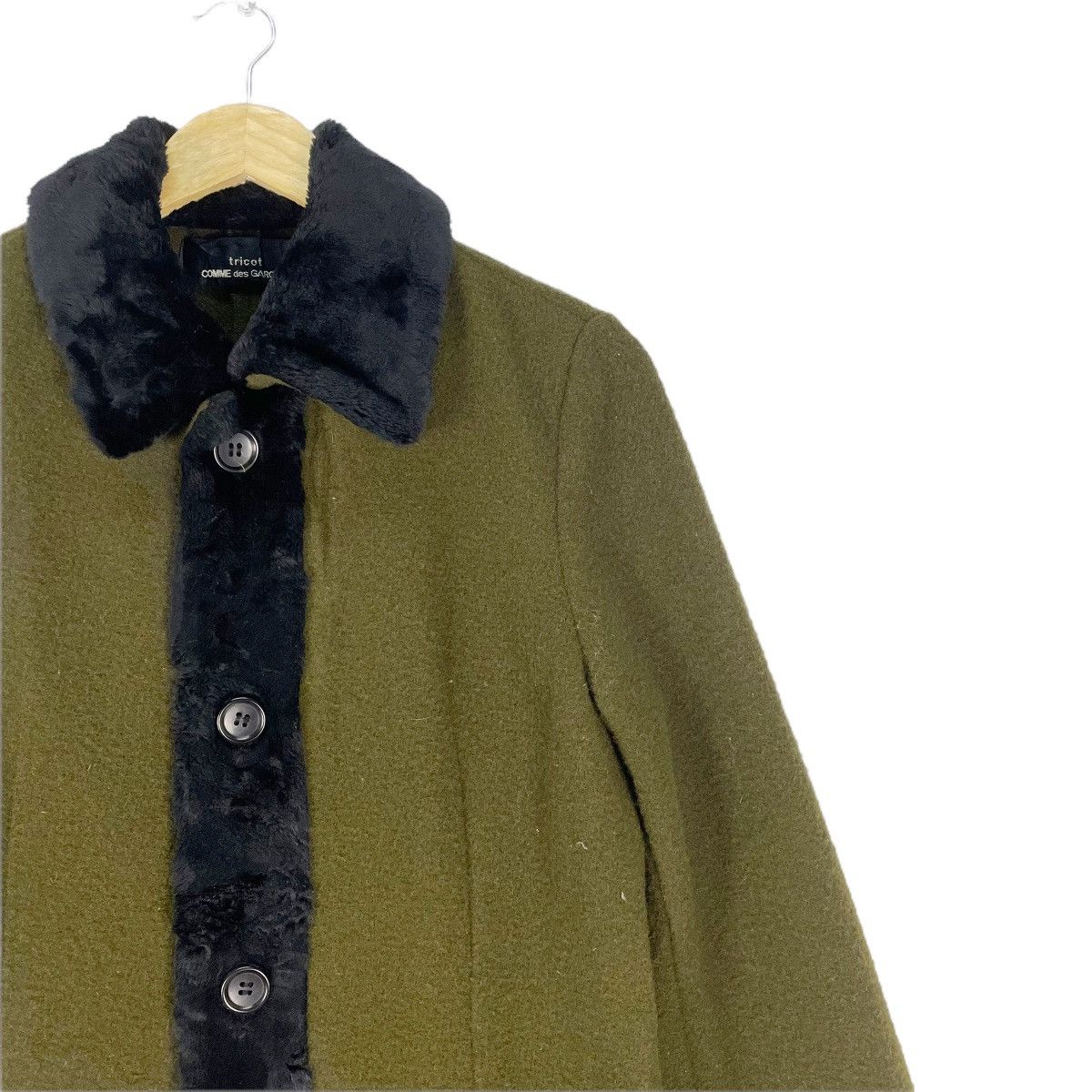 🔥AW96 Comme des Garçons Tricot Fur Button Jacket - 4