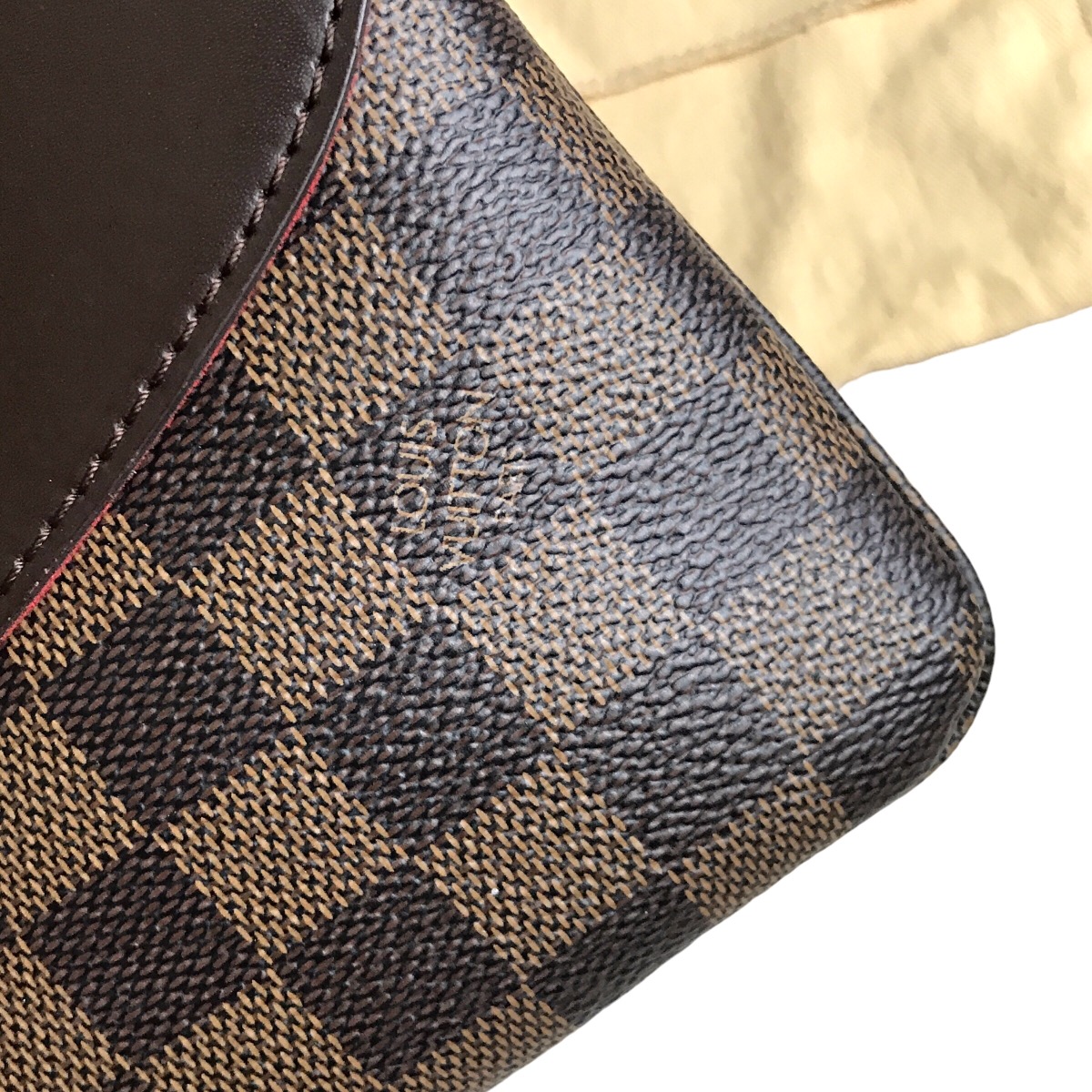 Louis Vuitton Damier Ebene Twice Cerise Pochette Sling Bag - 10