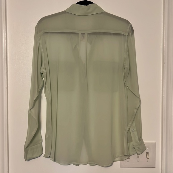 Ag Adriano Goldschmied - AG Jeans Mint Silk Button Down Top - 2