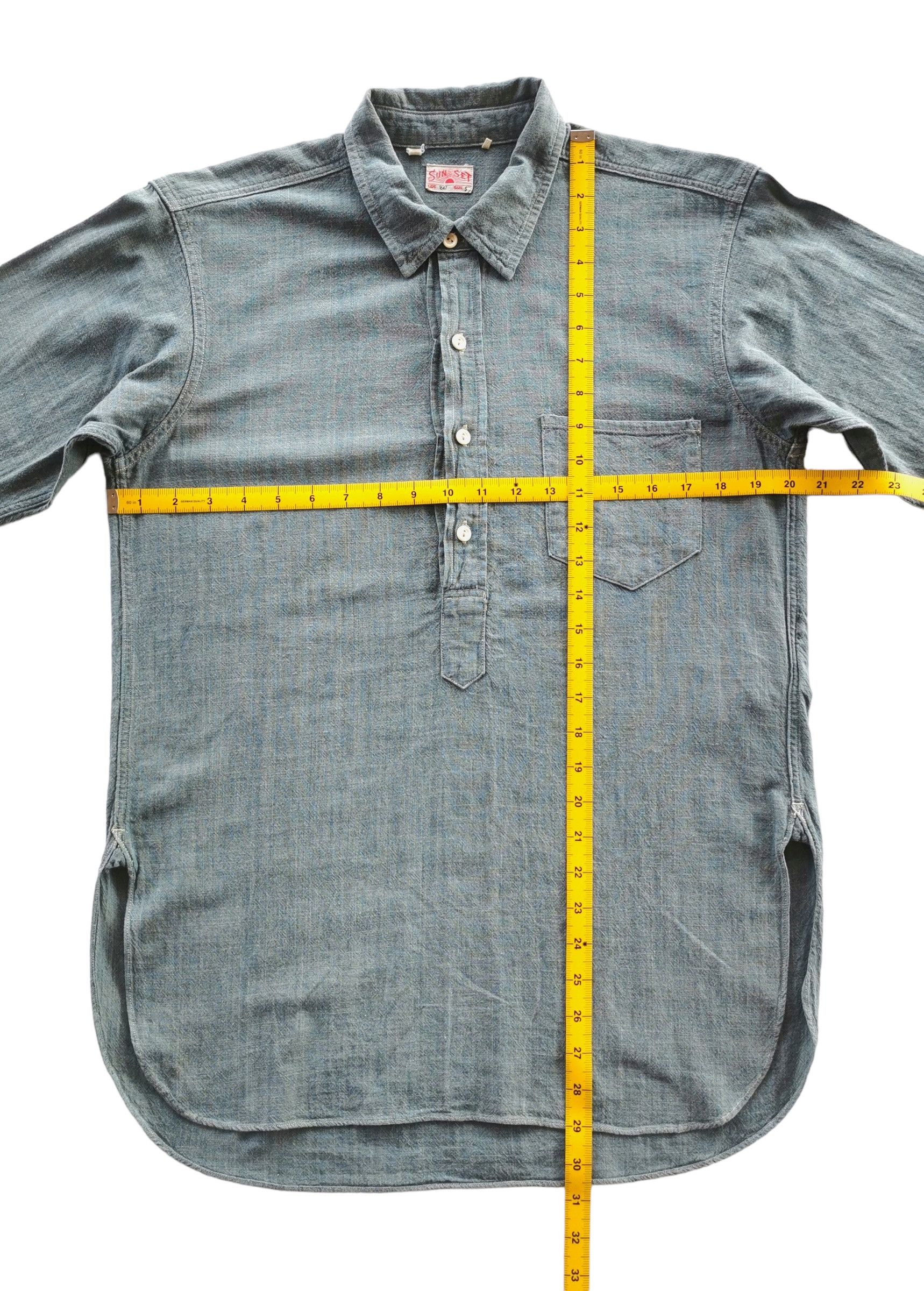 1920s Levis Vintage Clothing Selvedge Sunset Chambray Shirt - 10