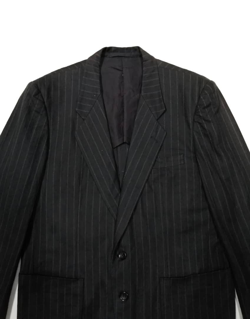 Rei Kawakubo - 80s CDG Homme Striped Wool Blazer Jacket - 2