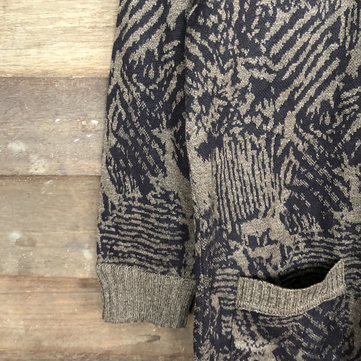 Homespun Knitwear - Chasse Au Baw Patterned Knitwear Long Sweater - 7