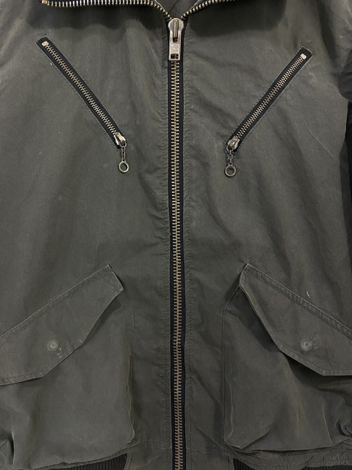 Beams Zipper Jacket High Collar Design Military Design - 5