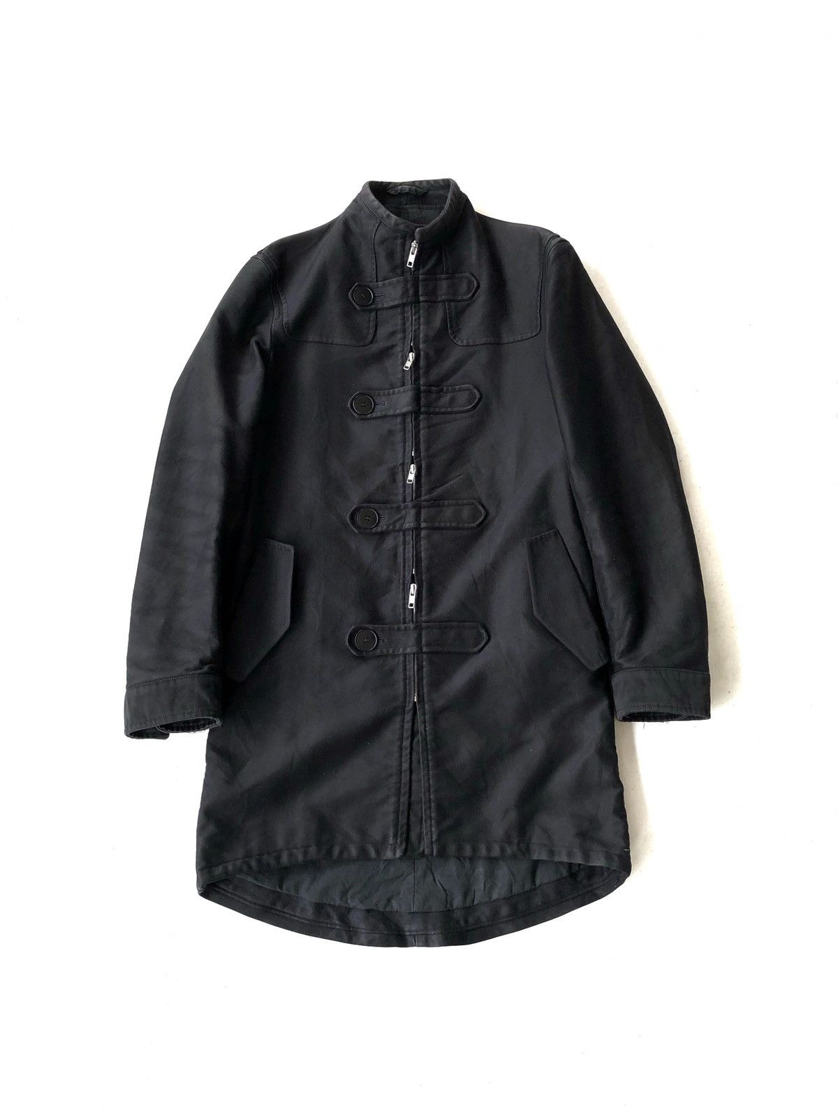 FW02/03 Goth Mandarin Collar Tactical Coat Jacket - 1