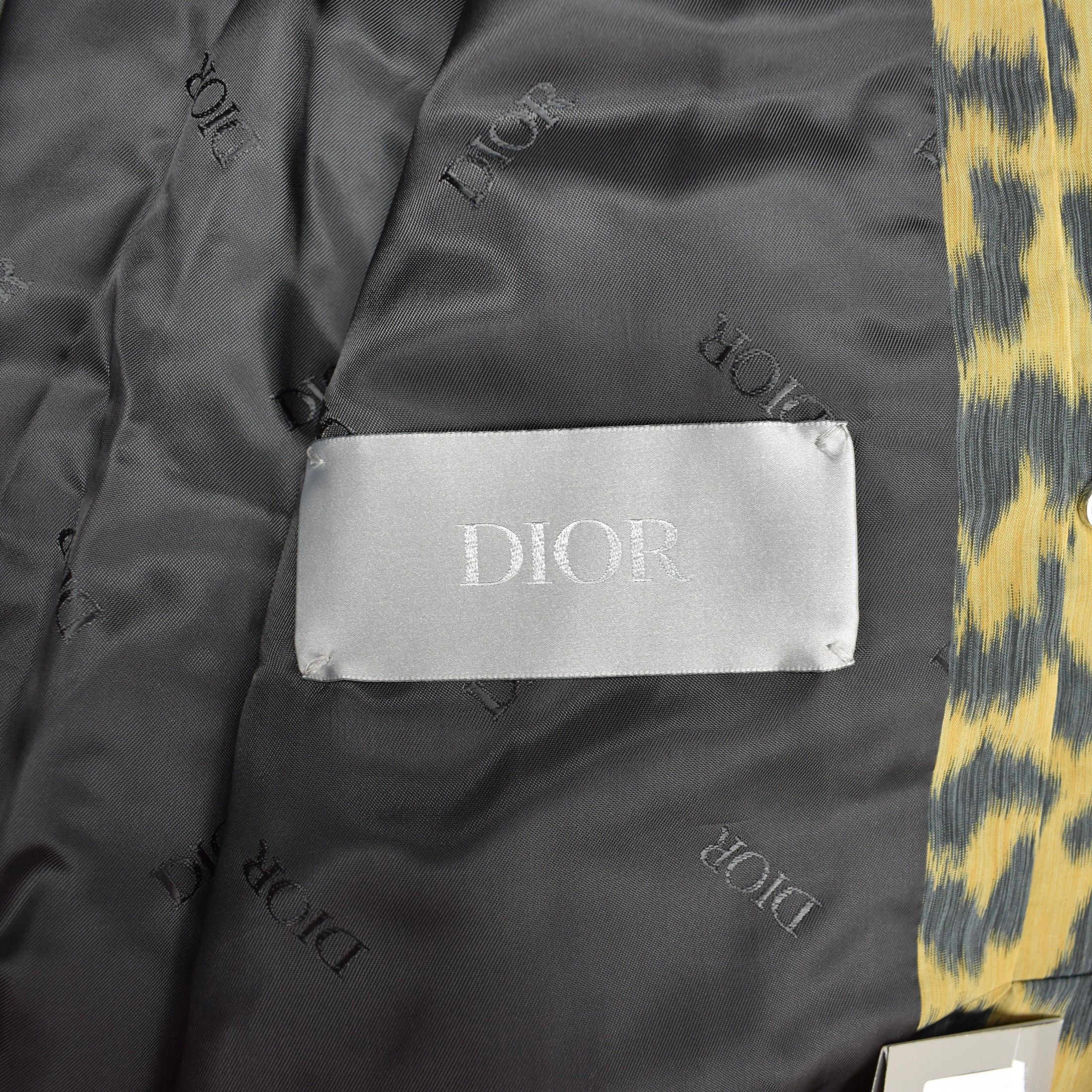 DIOR Leopard Print Woven Bomber Jacket Saddle Pocket - 4