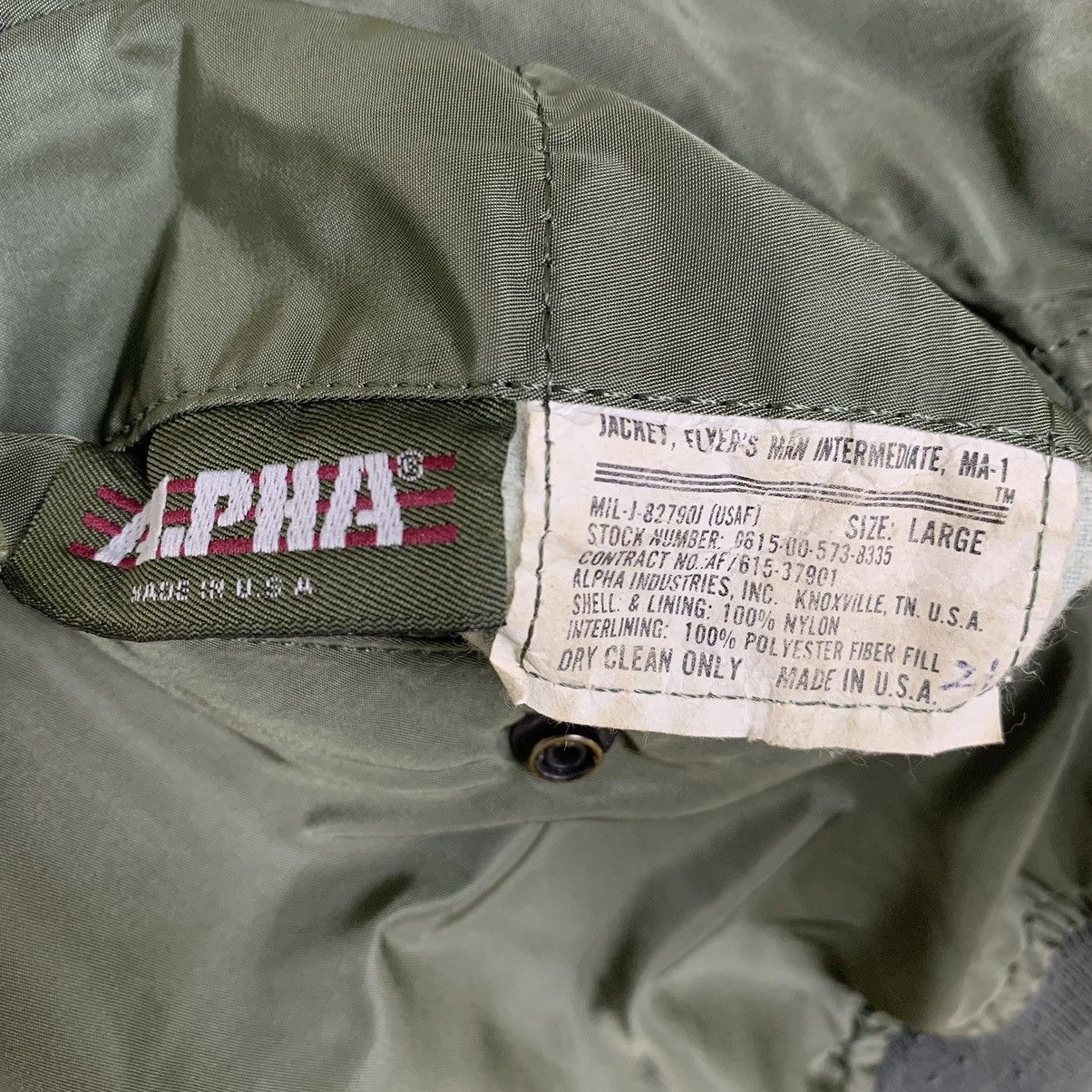 Alpha Industries American Military Bomber Flight Jacket - 7